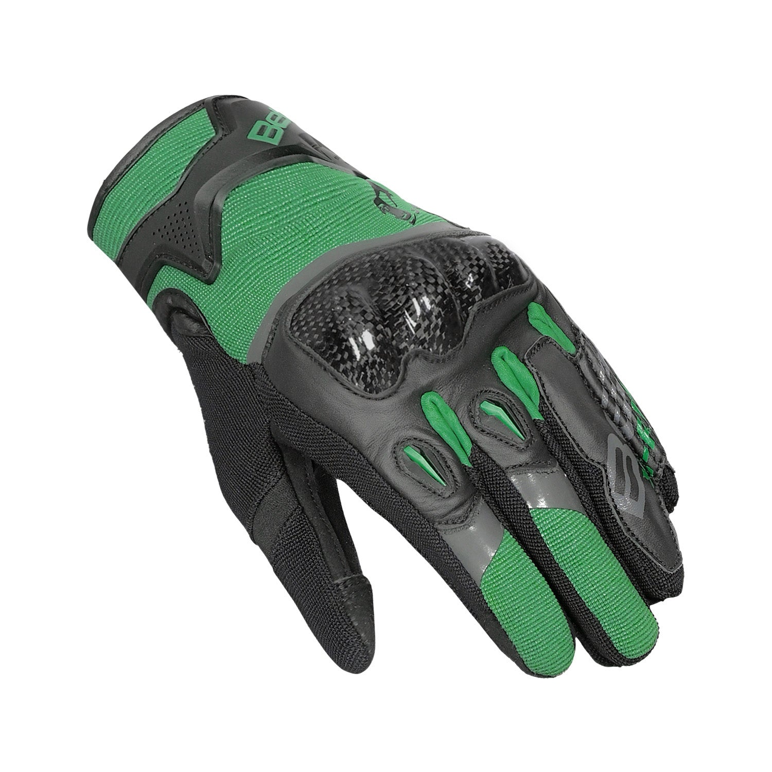 BELA Daring Racing  Motorcycle Gloves  Black Green Grey