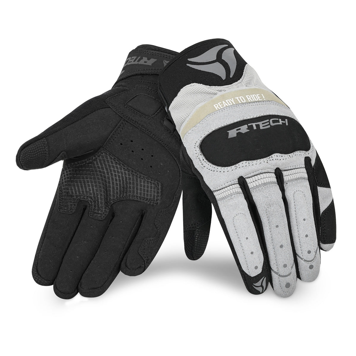 R-TECH Moto Flex Man Summer Motorcycle Gloves Black Grey