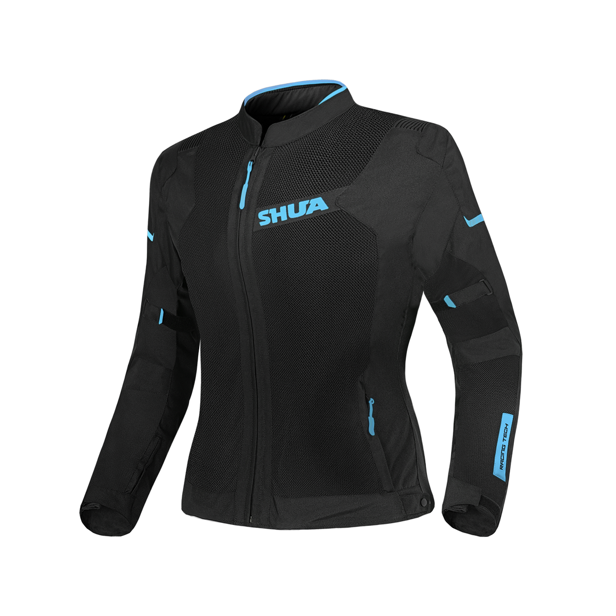 Shua Gravity Mesh Lady Motorcycle Jacket Black/Turquesa