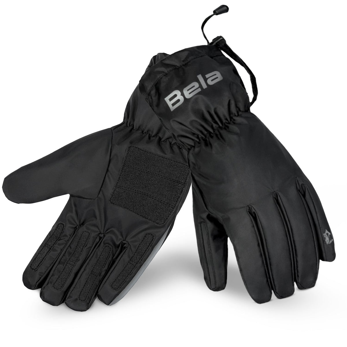 BELA PODIUM MOTORCYCLE RAIN GLOVES BLACK
