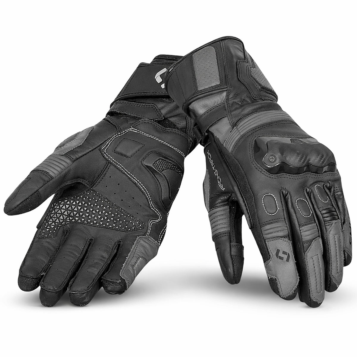 SHUA RANGER PRO MOTORCYCLE RACING GLOVES BLACK GREY