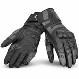 SHUA RANGER PRO MOTORCYCLE RACING GLOVES BLACK GREY