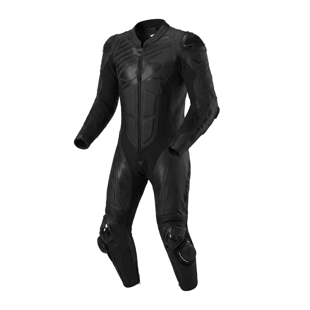 SPYKE ARAGON RACE 1PC MOTORCYCLE LEATHER SUITS BLACK