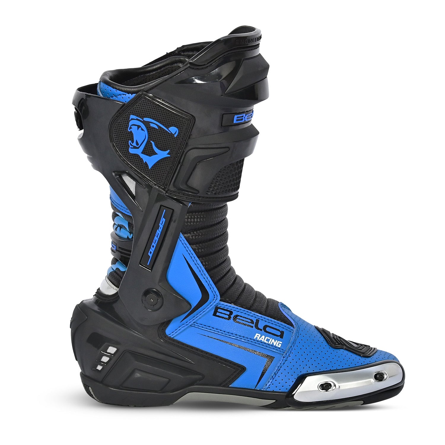BELA Speedo 2.0 Motorcycle Leather Boots Black/Blue