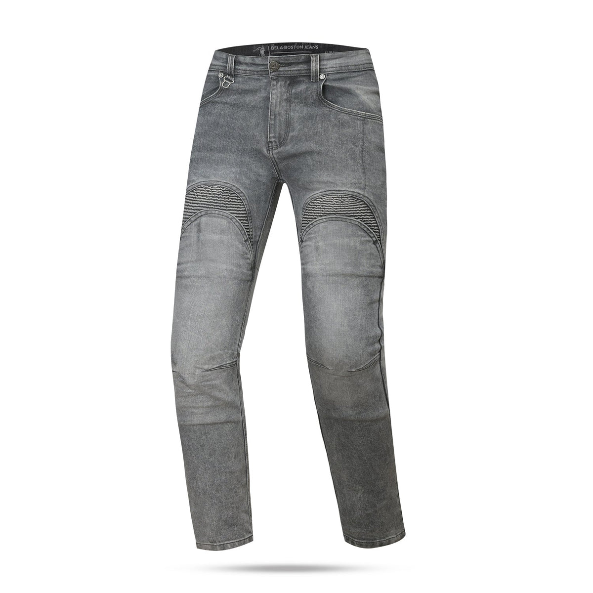 BELA BOSTON MEN MOTORCYCLE DENIM JEANS 30L RANDOM BLACK