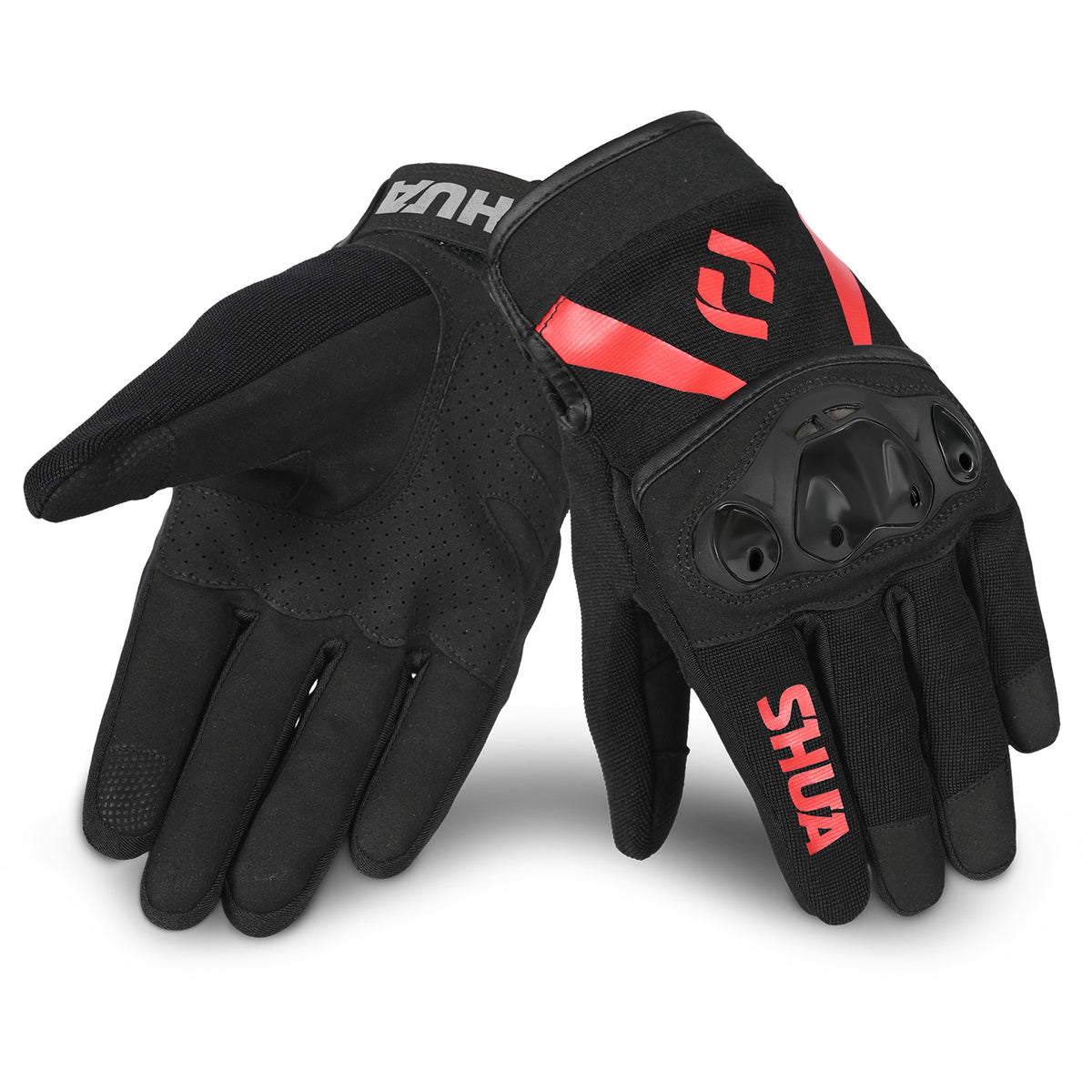 SHUA Shot Summer Gloves Black Red