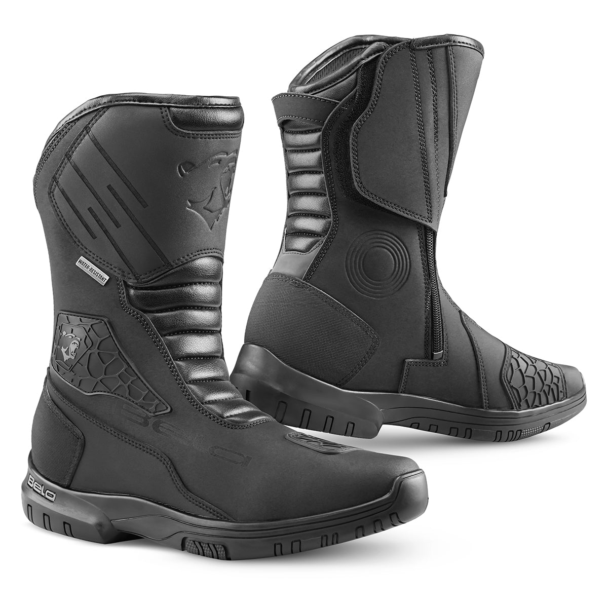 BELA Gladiator Touring Motorcycle Leather Boots Black