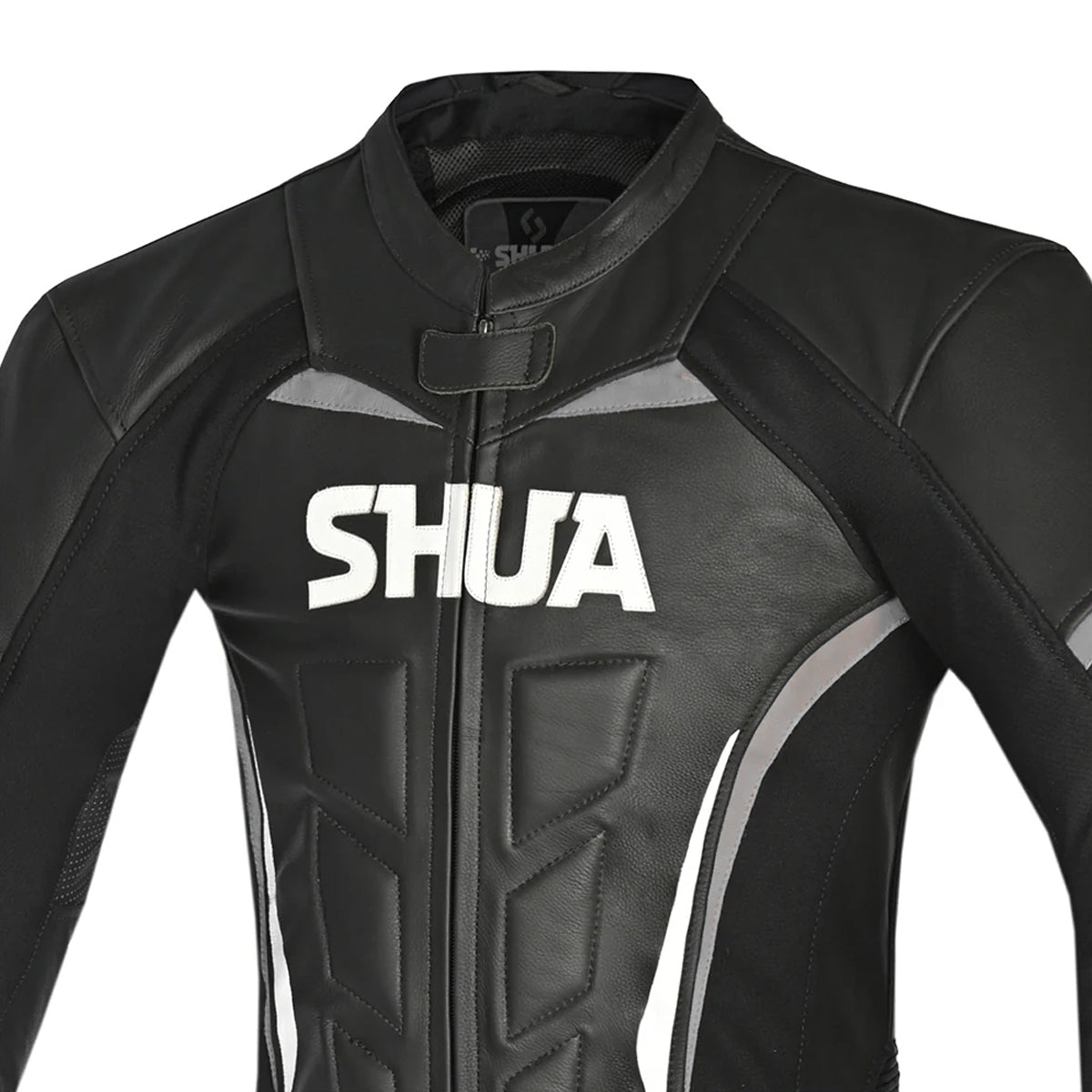 SHUA INFINITY 1PC MOTORCYCLE RACING LEATHER SUITS BLACK GREY