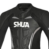 SHUA INFINITY 1PC MOTORCYCLE RACING LEATHER SUITS BLACK GREY