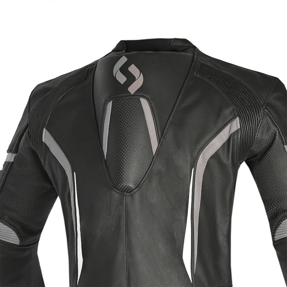 SHUA INFINITY 1PC MOTORCYCLE RACING LEATHER SUITS BLACK GREY