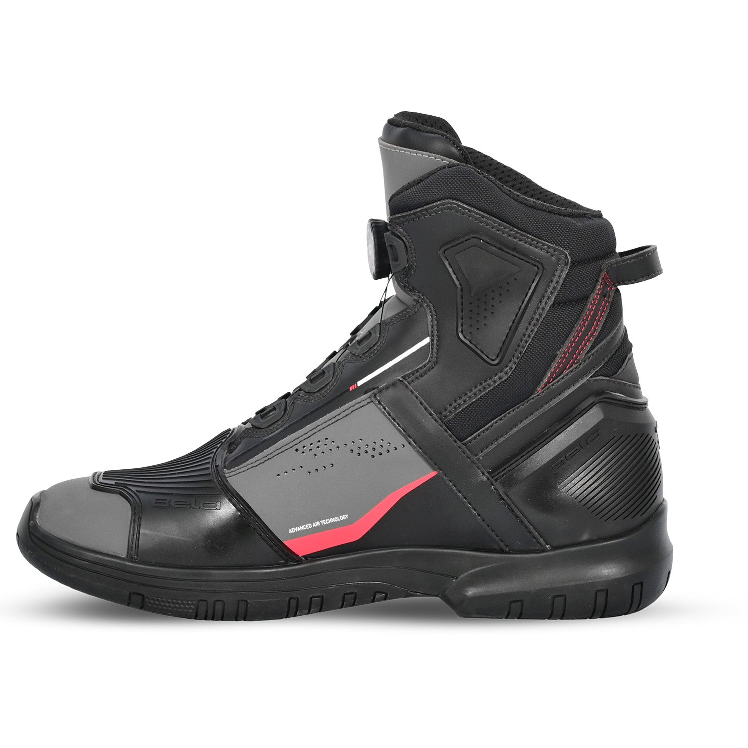 BELA EXTREME FORCE URBAN MOTORCYCLE LADY BOOTS BLACK GREY RED