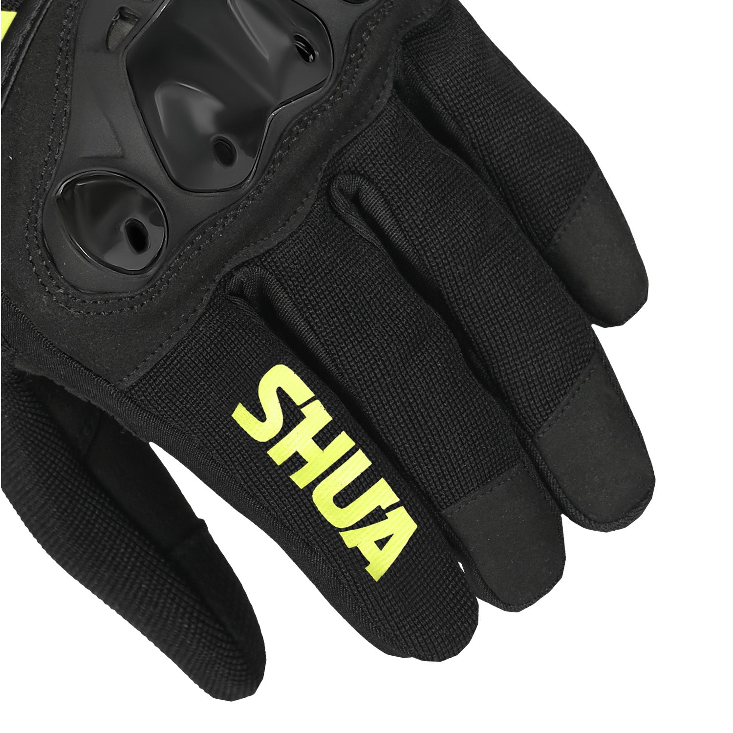 SHUA Shot Lady Motorcycle Textile Gloves Black Yellow