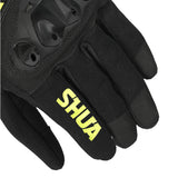 SHUA Shot Lady Motorcycle Textile Gloves Black Yellow