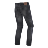 BELA ROCKER MEN MOTORCYCLE DENIM JEANS 34L BLACK SPRAY