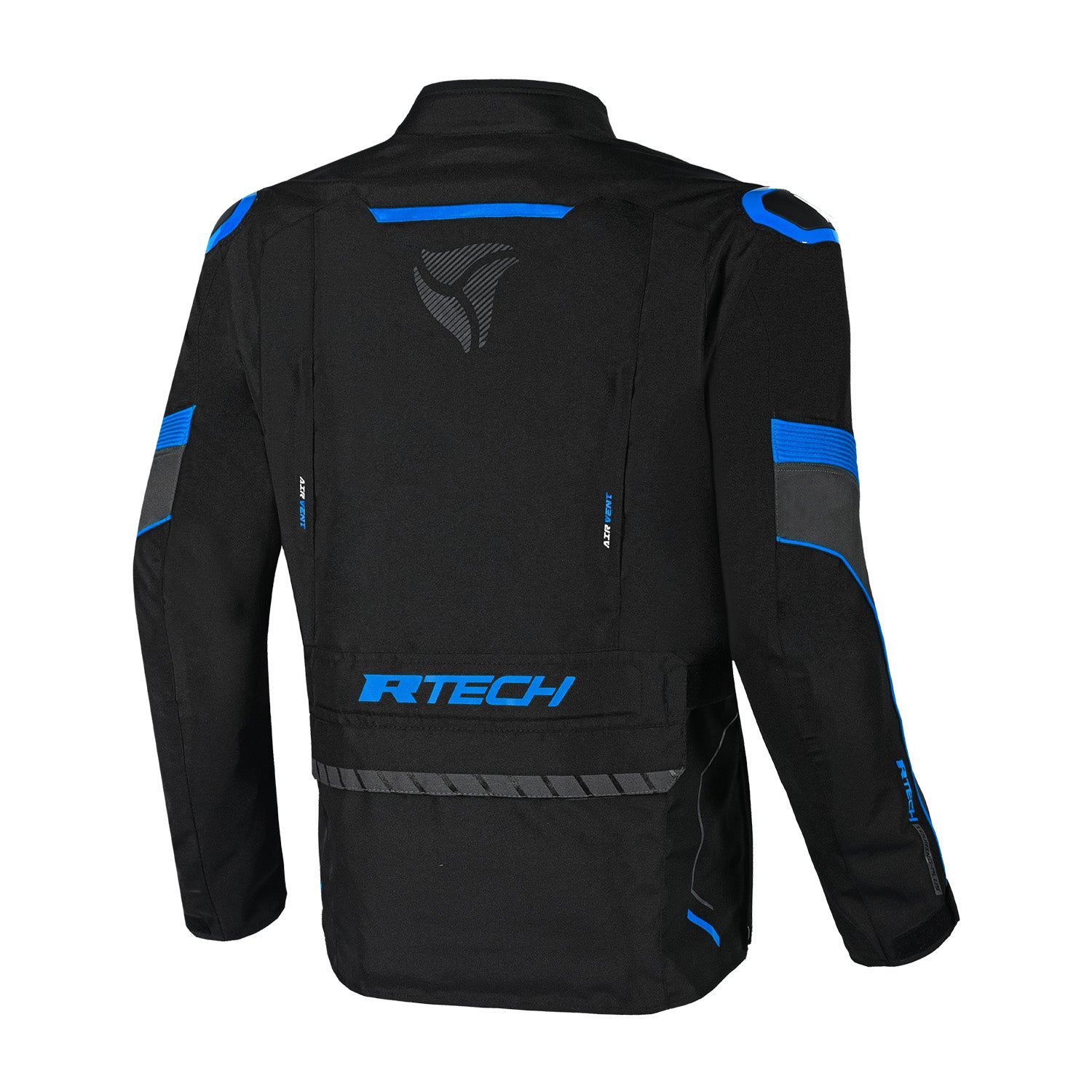 R-Tech Knight Rider Touring Motorcycle Long Jacket Black Antharacite Blue