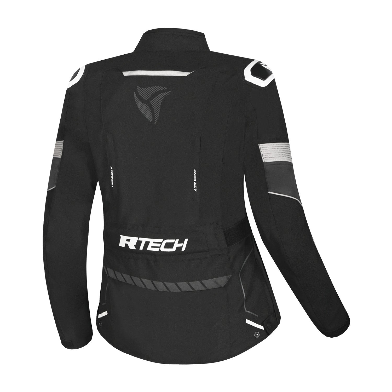 R-Tech Knight Rider Lady Motorcycle Long Jacket Black White Antharacite