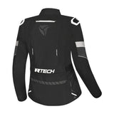 R-Tech Knight Rider Lady Motorcycle Long Jacket Black White Antharacite