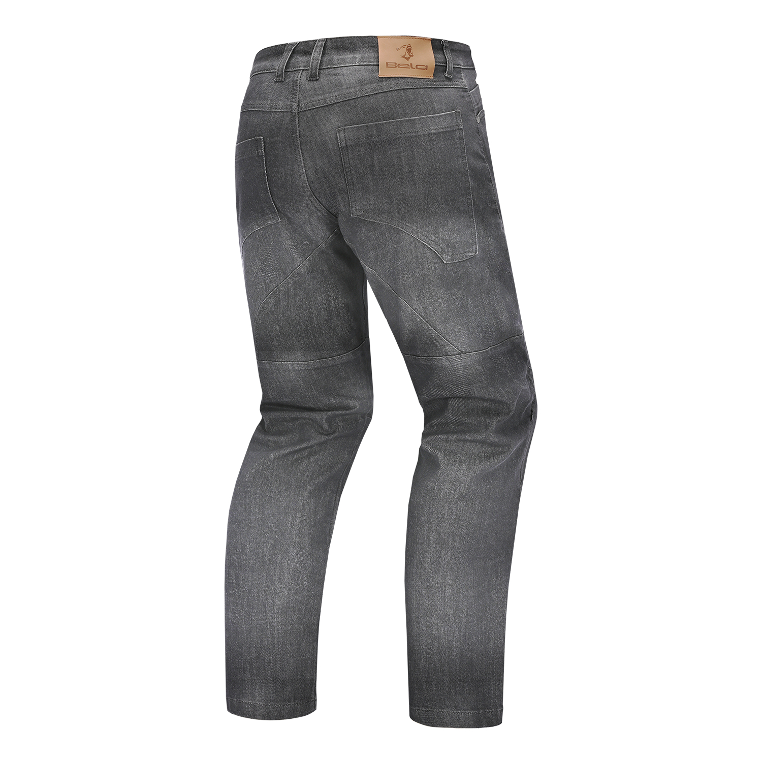 BELA ROCKER MEN MOTORCYCLE DENIM JEANS 34L GREY SPRAY