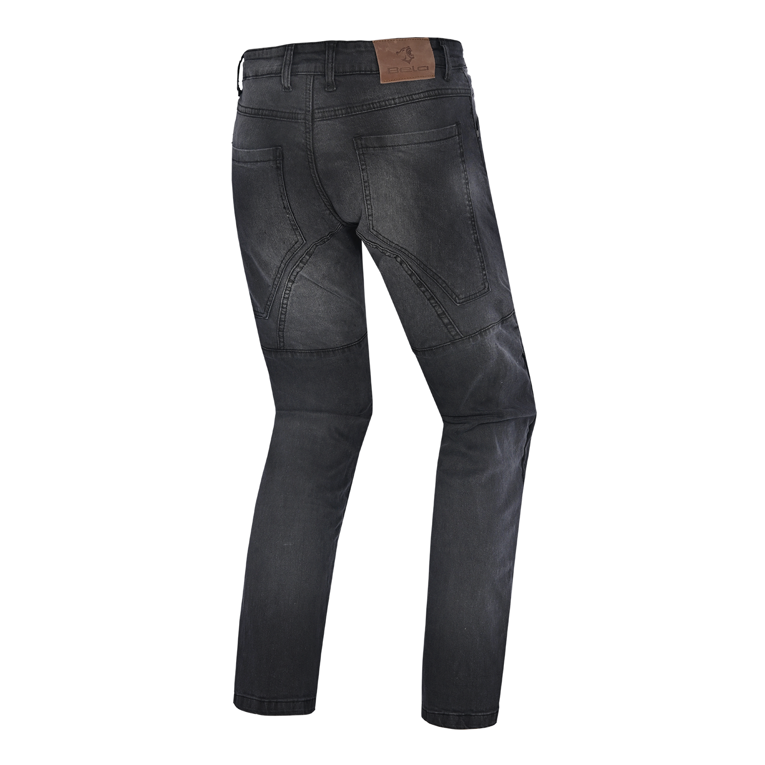 BELA ROCKER MEN MOTORCYCLE DENIM JEANS 32L BLACK SPRAY