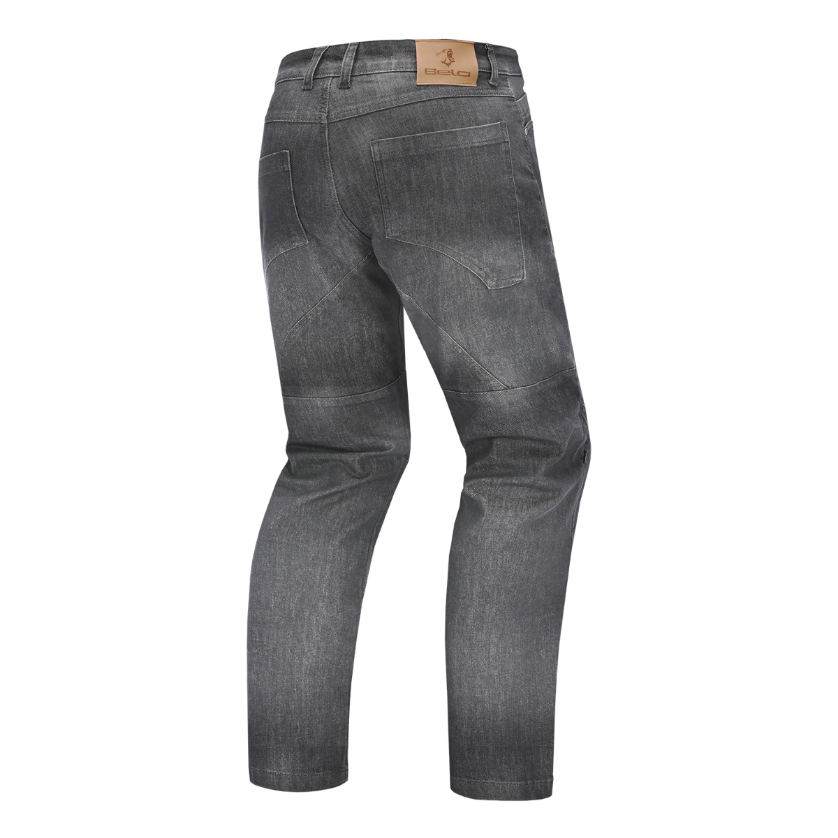 BELA ROCKER MEN MOTORCYCLE DENIM JEANS 32L GREY SPRAY