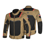 R-TECH SPIRAL MESH Motorcycle Textile Jacket Brown Black