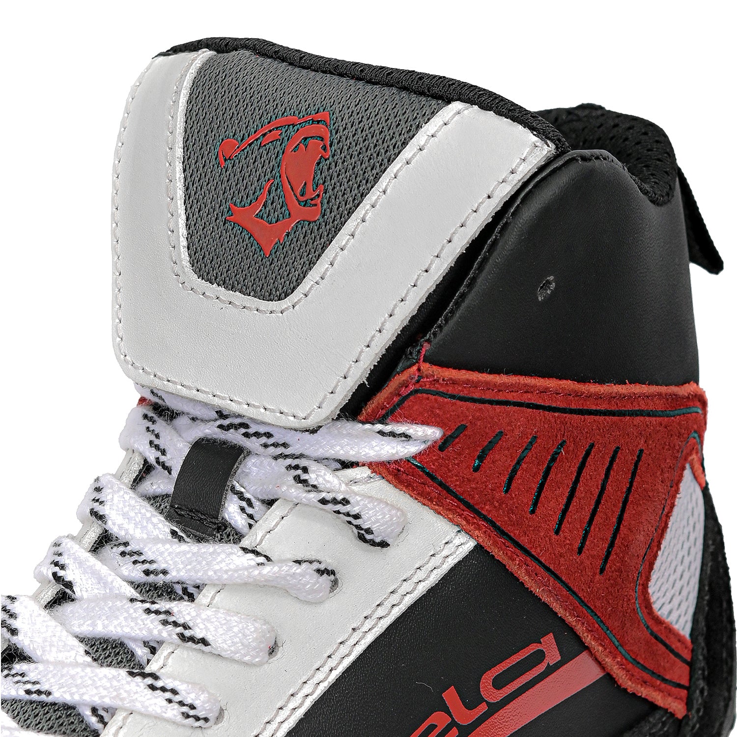 BELA Rover Men Motorcycle Urban Boots Black White Red