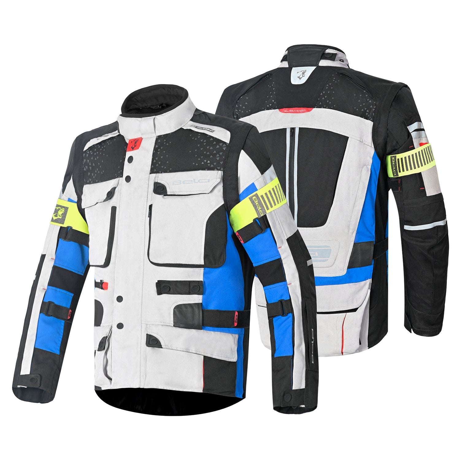 BELA CROSSROAD EXTREME WP 3 IN 1 MEN MOTORCYCLE JACKET ICE BLUE BLACK