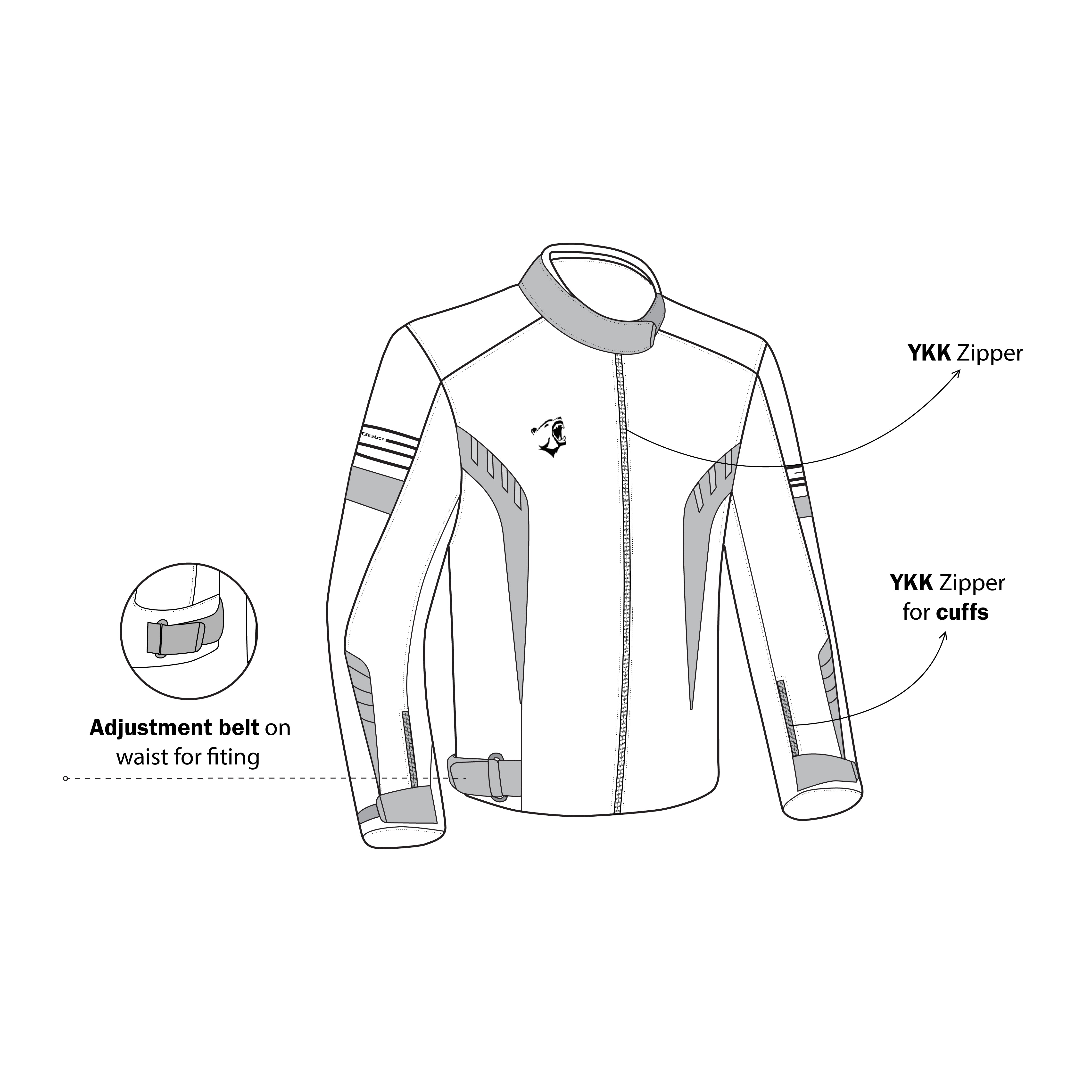 BELA Bradley Men Motorcycle Textile Jacket Black Blue