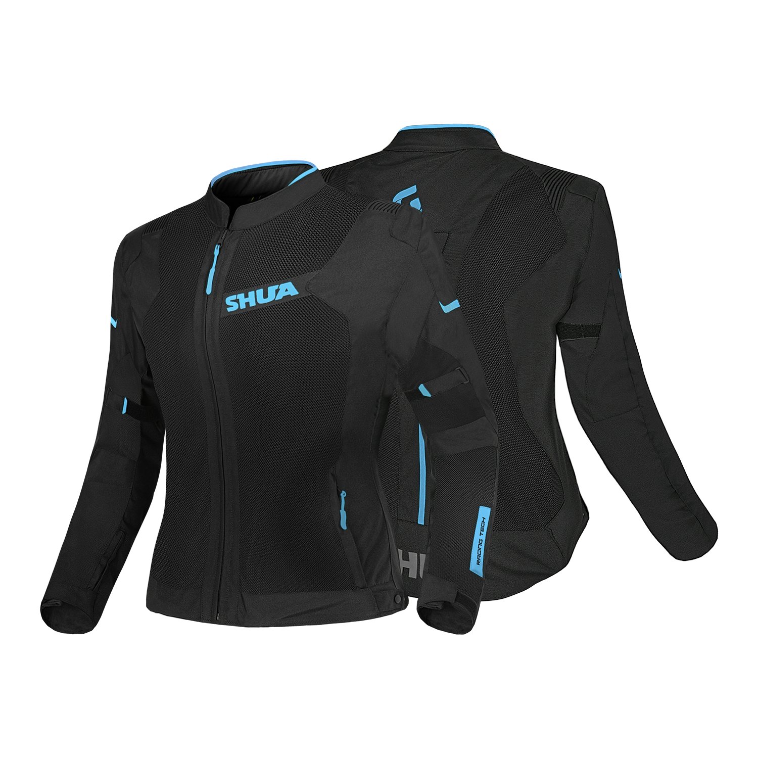 Shua Gravity Mesh Lady Motorcycle Jacket Black/Turquesa