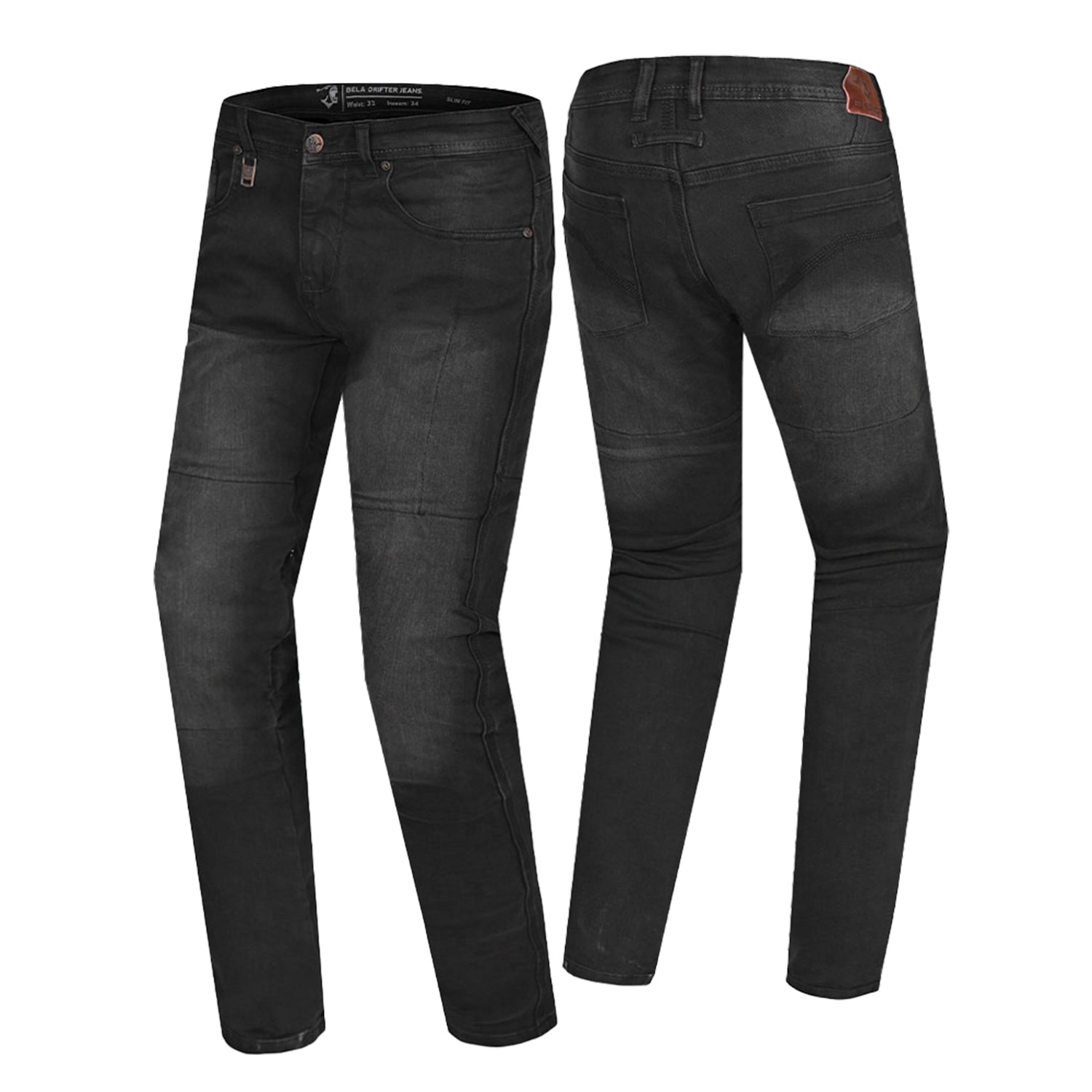 BELA STROKE PANTALON DE HOMBRE DENIM JEANS 30L NEGRO CON SPRAY 