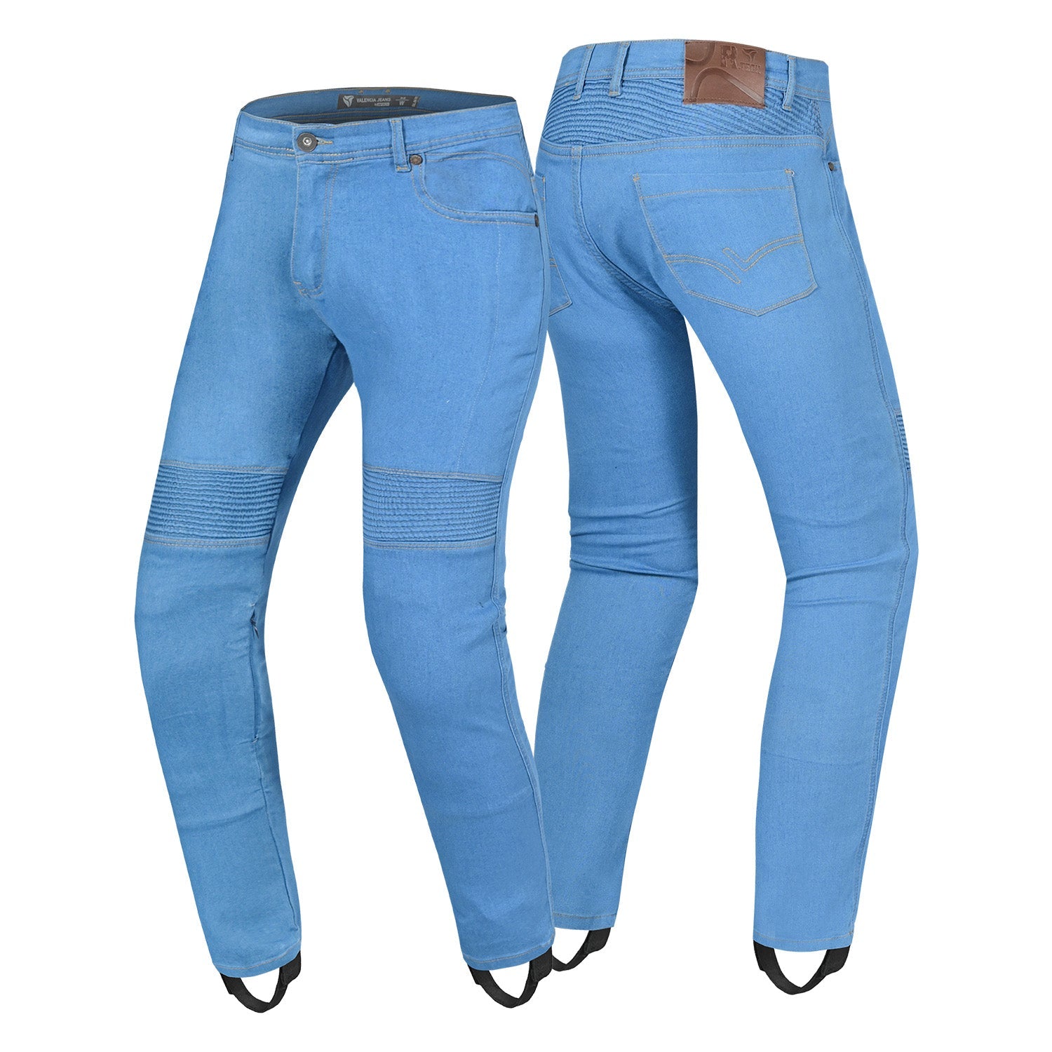 R-TECH VALENCIA LADY MOTORCYCLE JEANS LIGHT BLUE 32L