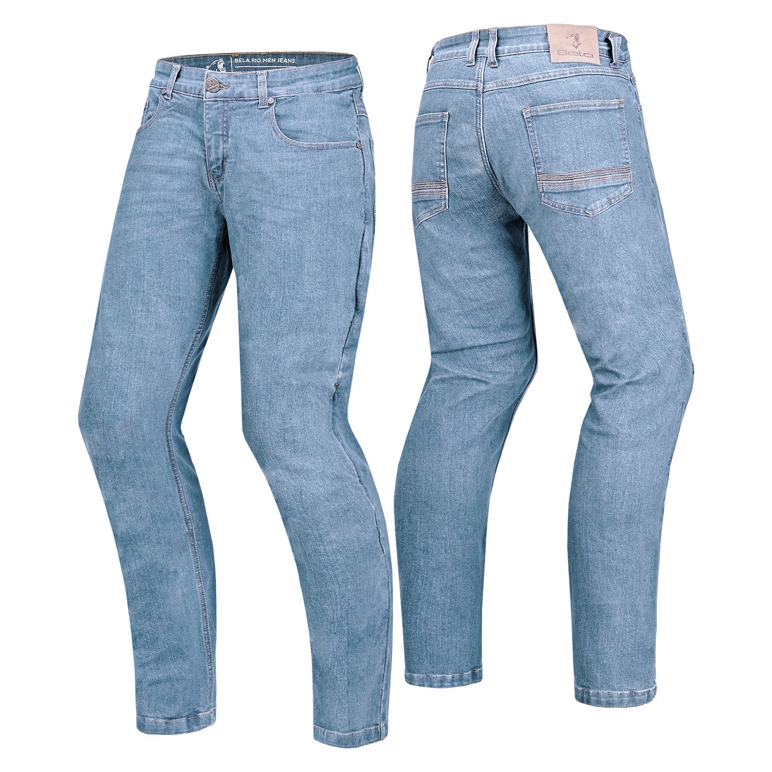 BELA RIO PANTALON DE HOMBRE AA APROBADO CE VAQUERO JEANS LIGHT AZUL 