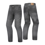 BELA ROCKER MEN MOTORCYCLE DENIM JEANS 32L GREY SPRAY
