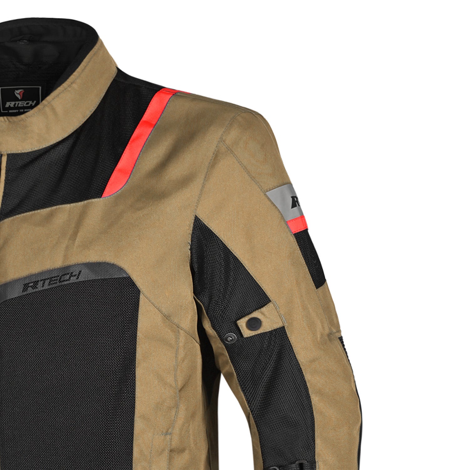 R-TECH SPIRAL MESH Motorcycle Textile Jacket Brown Black