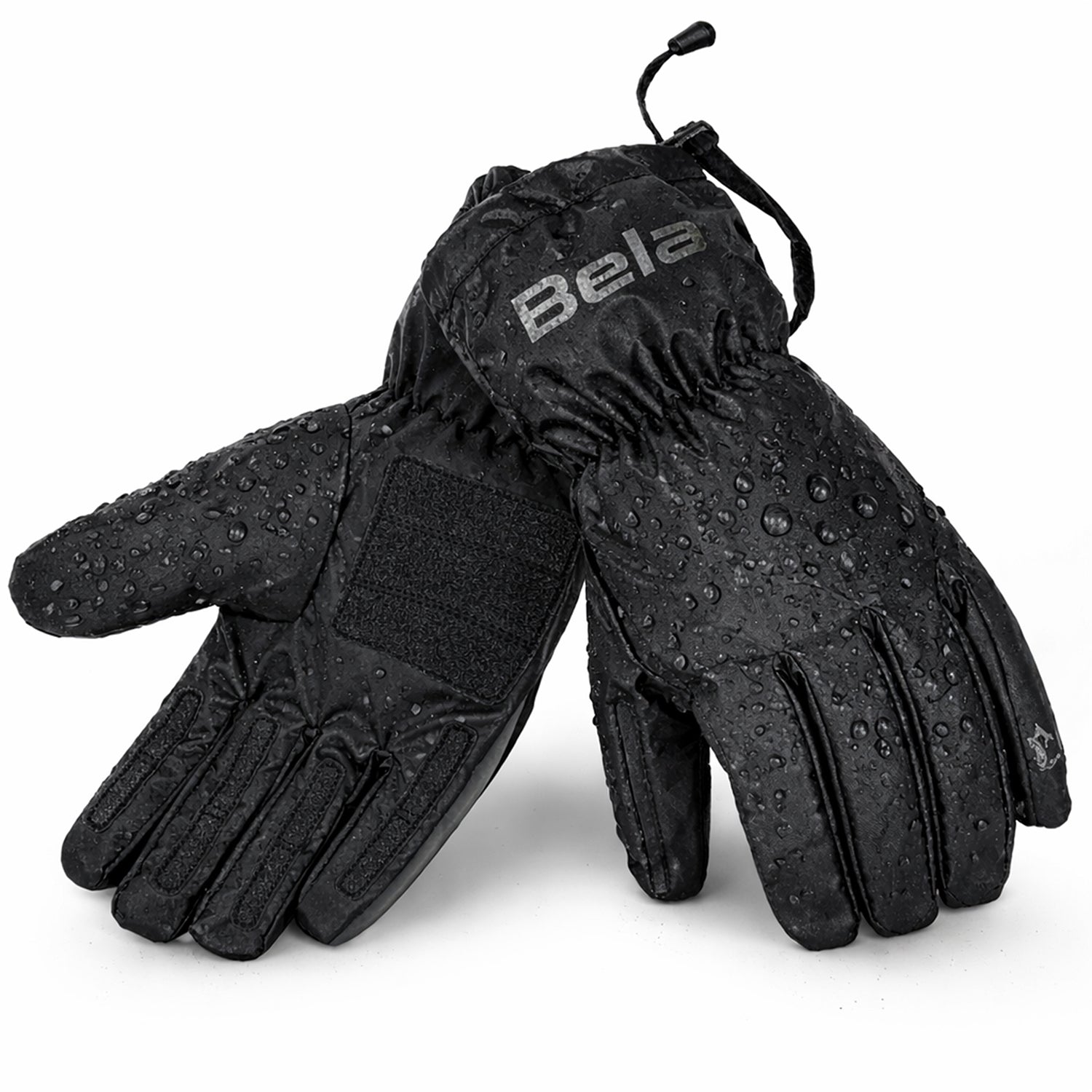 BELA PODIUM MOTORCYCLE RAIN GLOVES BLACK