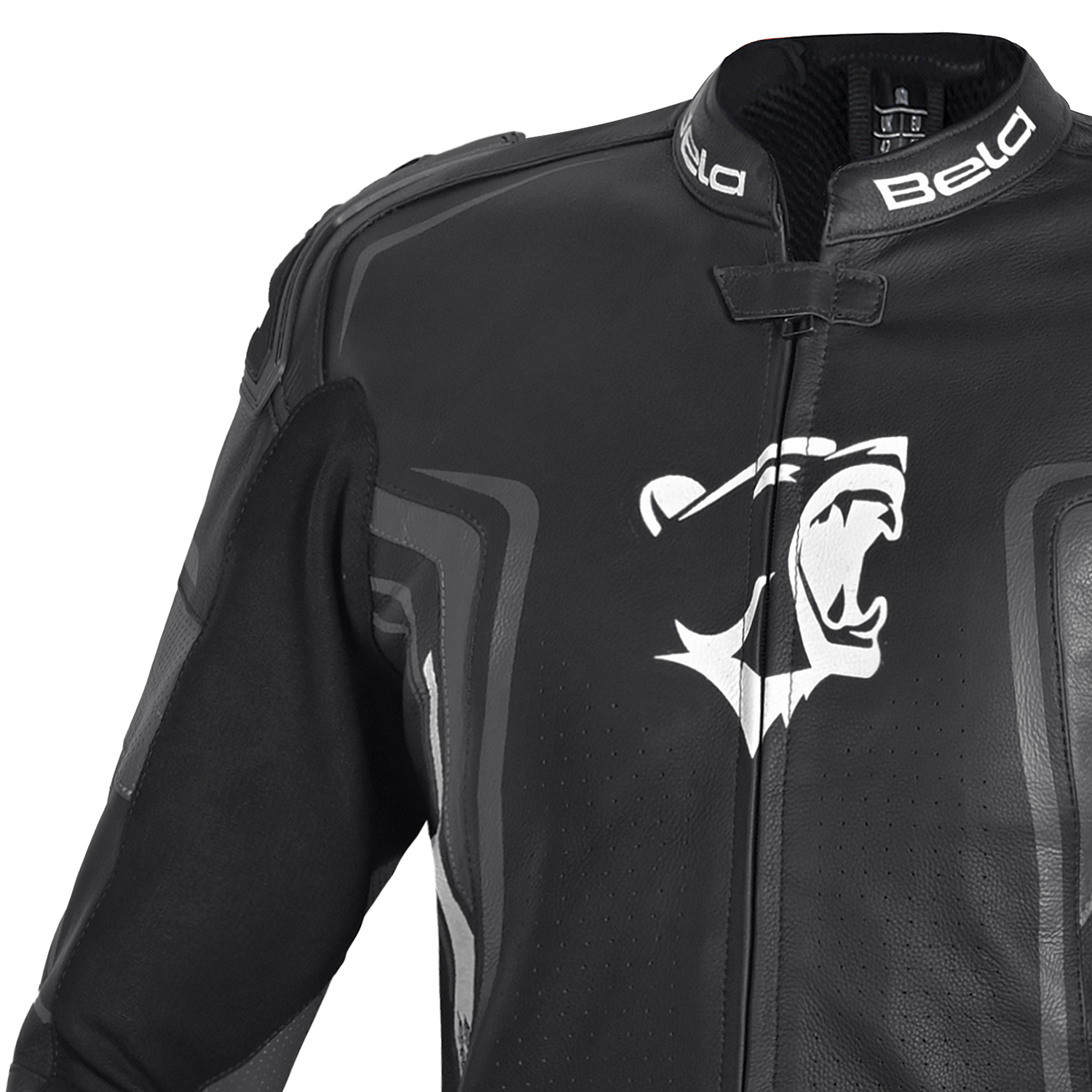 BELA BEAST CHAQUETA LEATHER HOMBRE NEGRO ANTHIRA BLANCO