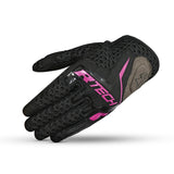 R-Tech Ride Pro Lady Summer Motorcycle Gloves Black Fuchsia