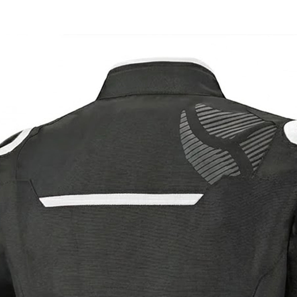 R-Tech Knight Rider Lady Motorcycle Textile Short Jacket Black White Antharacite