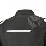 R-Tech Knight Rider Lady Motorcycle Textile Short Jacket Black White Antharacite