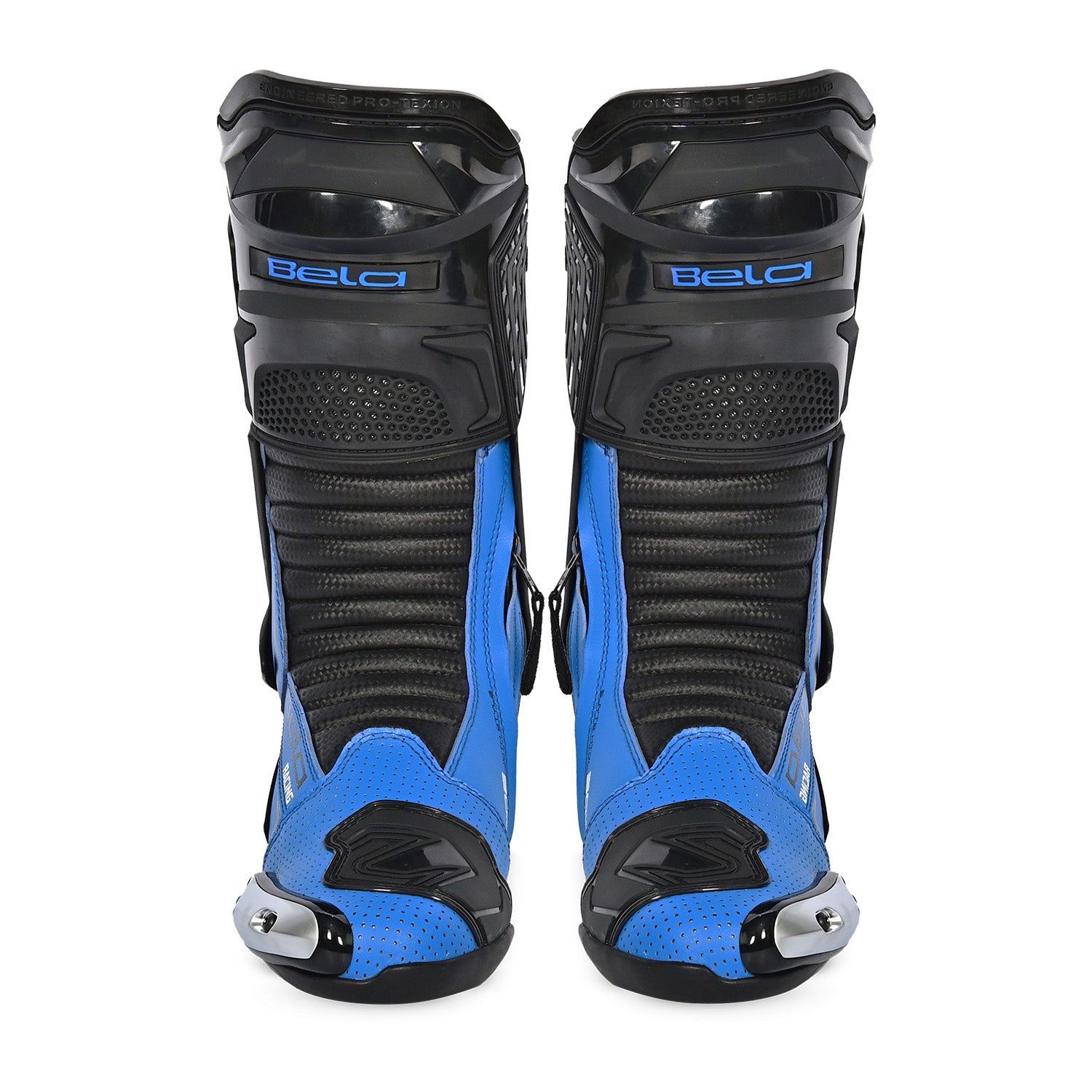 BELA Speedo 2.0 Motorcycle Leather Boots Black/Blue