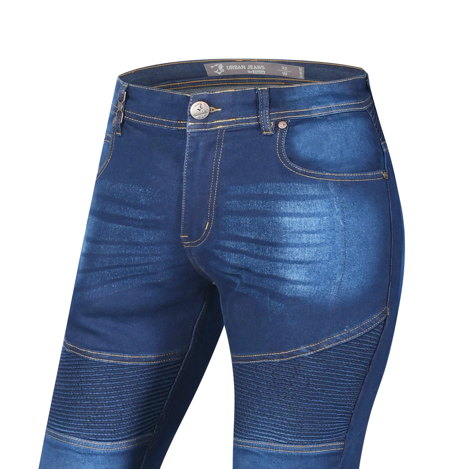 BELA URBAN LADY MOTORCYCLE DENIM JEANS INDIGO BLUE