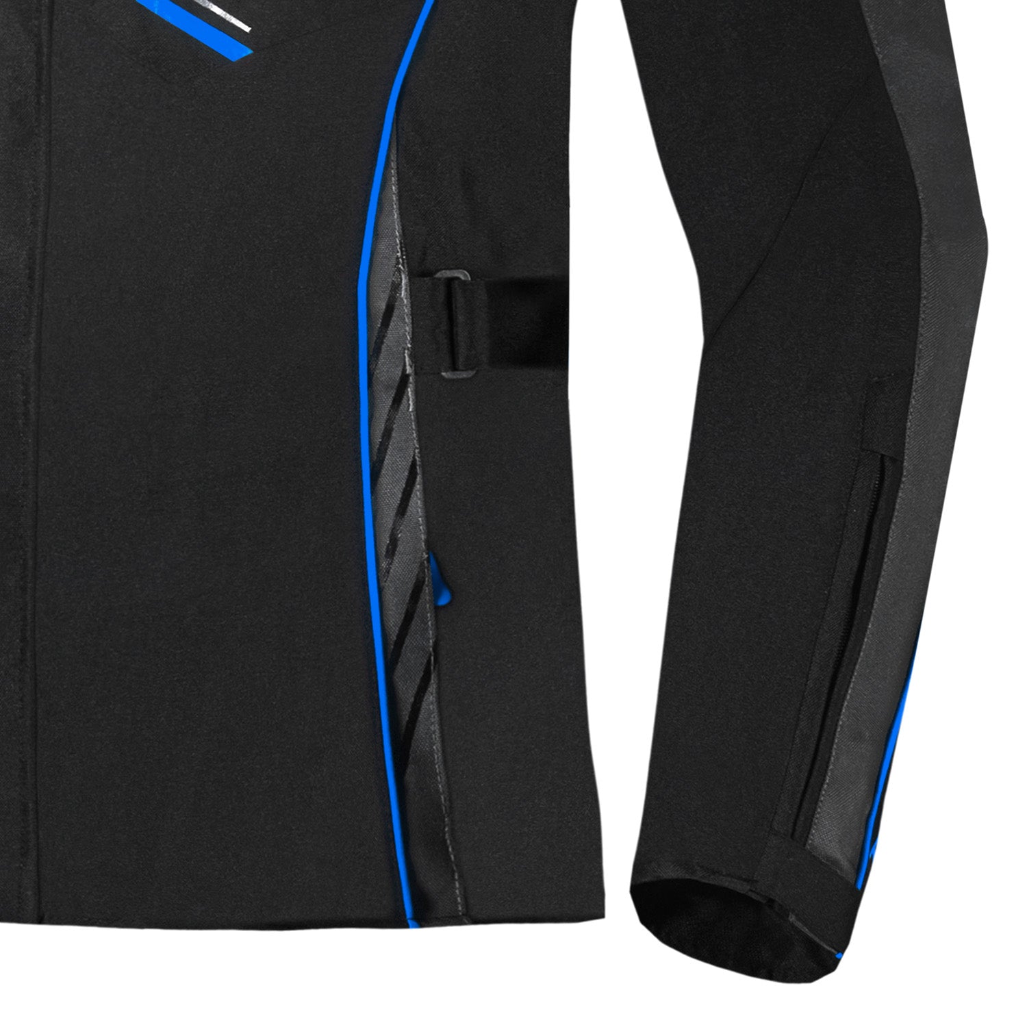 R-Tech Knight Rider Touring Motorcycle Long Jacket Black Antharacite Blue