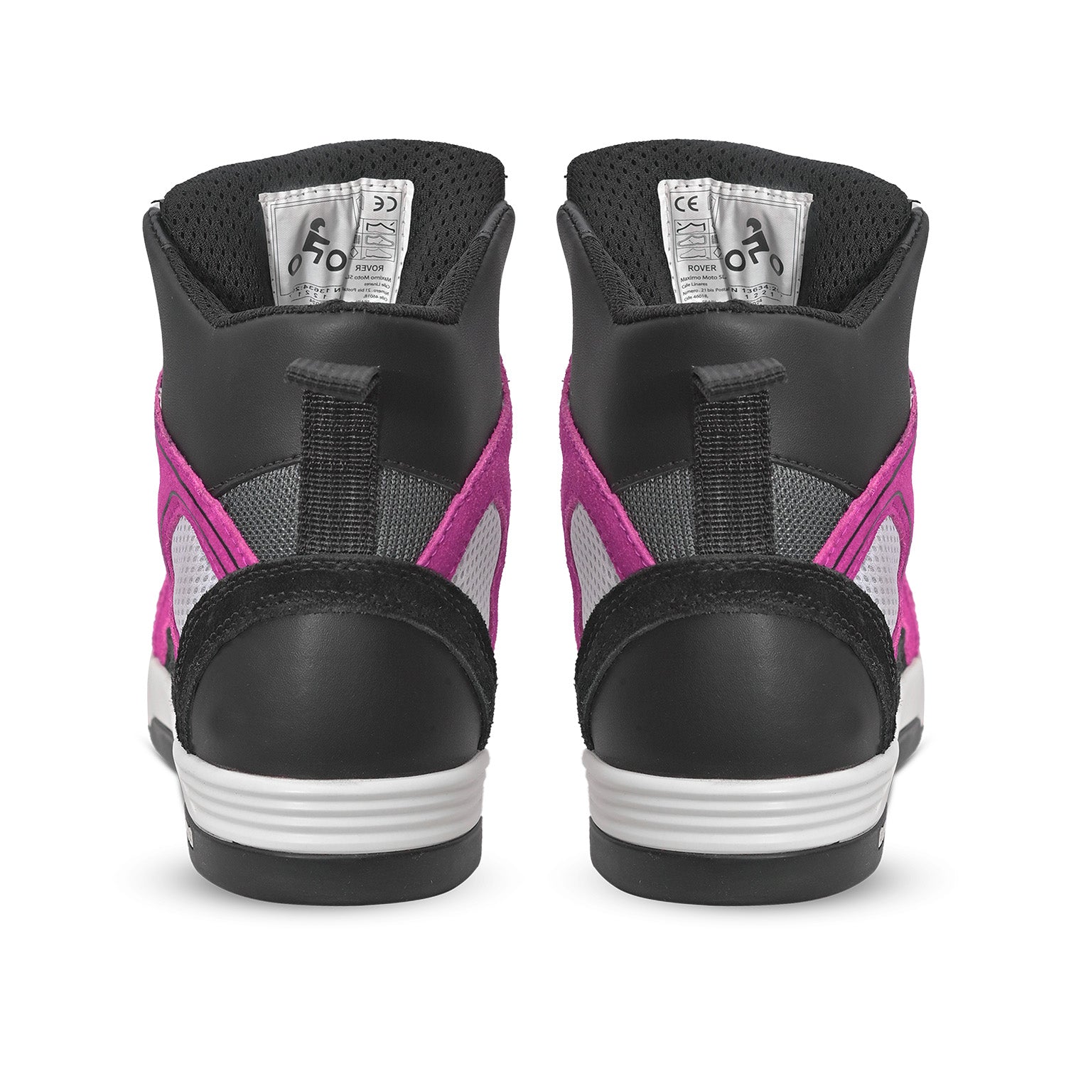 BELA Rover Lady Urban Motorcycle Boots Black White Fuchsia