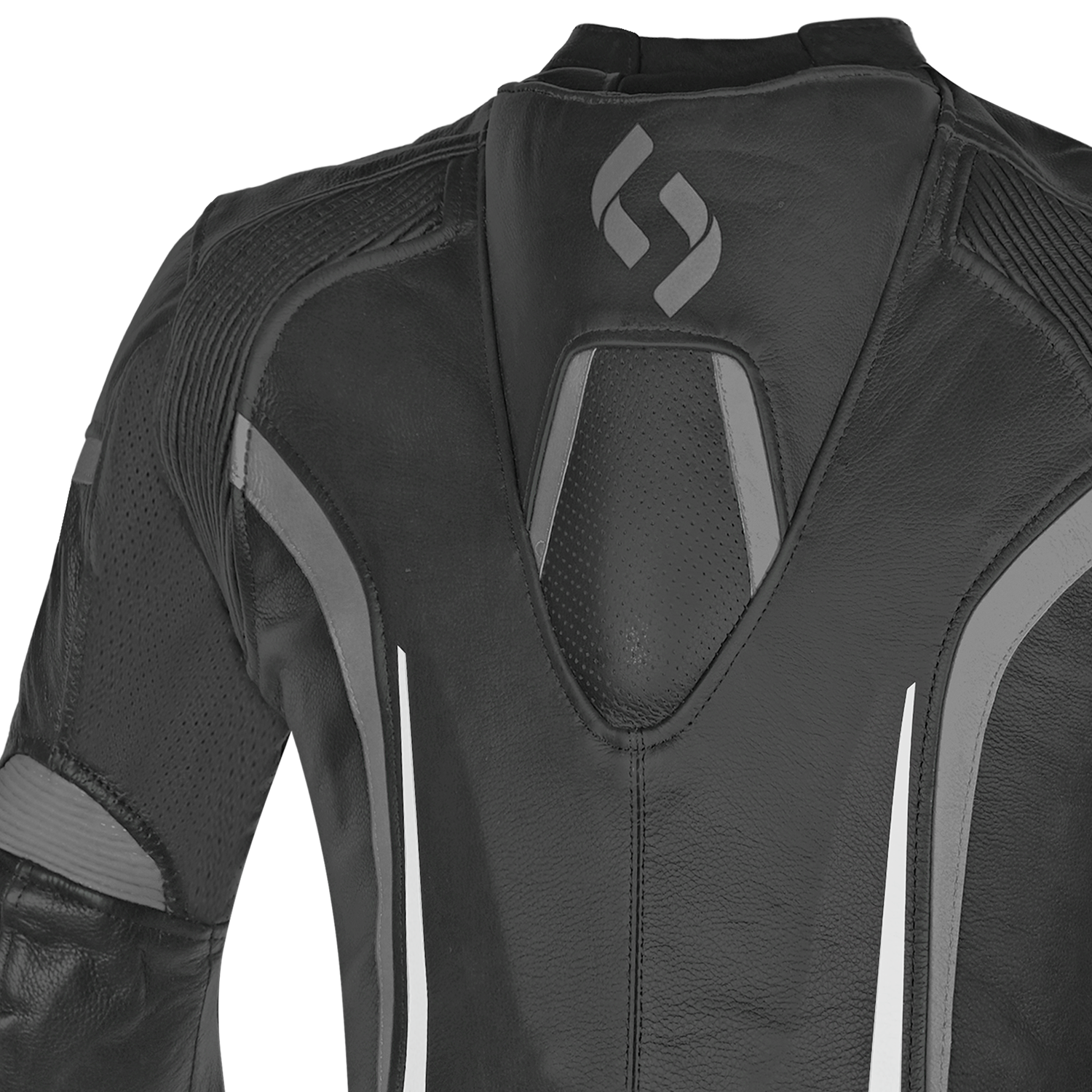 SHUA INFINITY CHAQUETA DE MOTO PIEL NEGRO ANTHRA