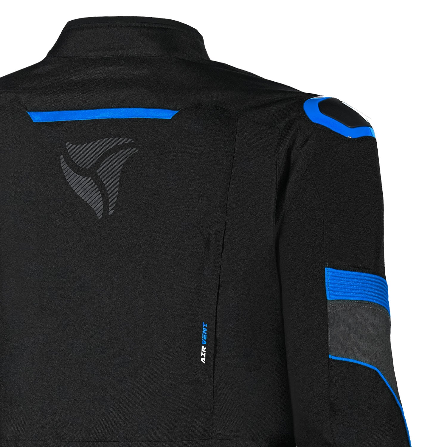 R-Tech Knight Rider Touring Motorcycle Long Jacket Black Antharacite Blue
