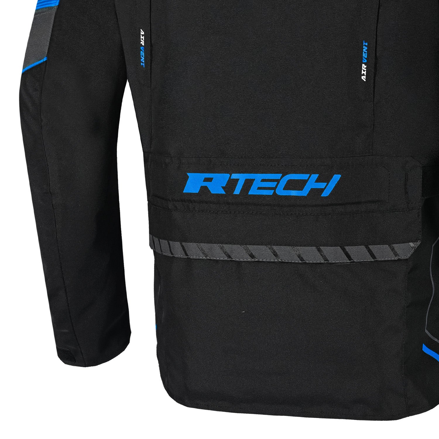 R-Tech Knight Rider Touring Motorcycle Long Jacket Black Antharacite Blue