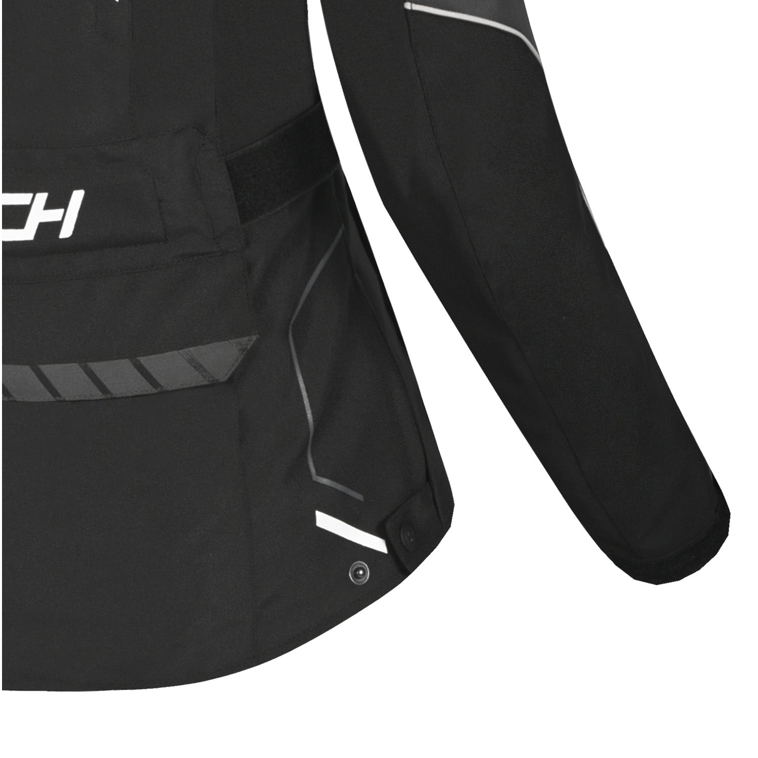 R-Tech Knight Rider Lady Motorcycle Long Jacket Black White Antharacite