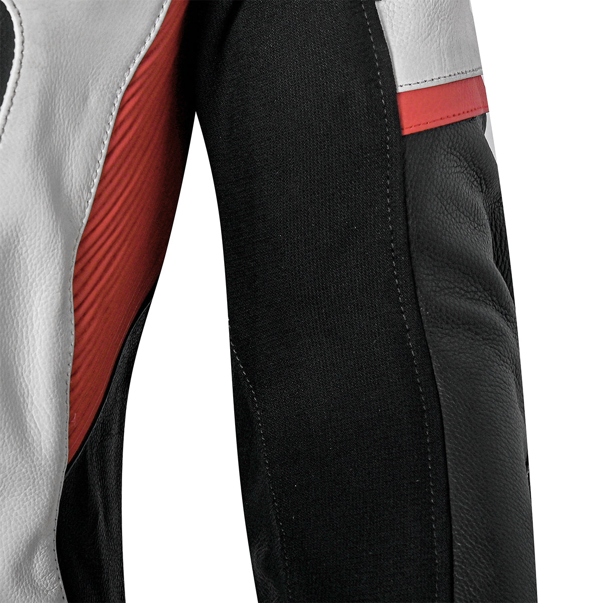 BELA X-Race Motorcycle Racing Leather Jacket Black/White/Red