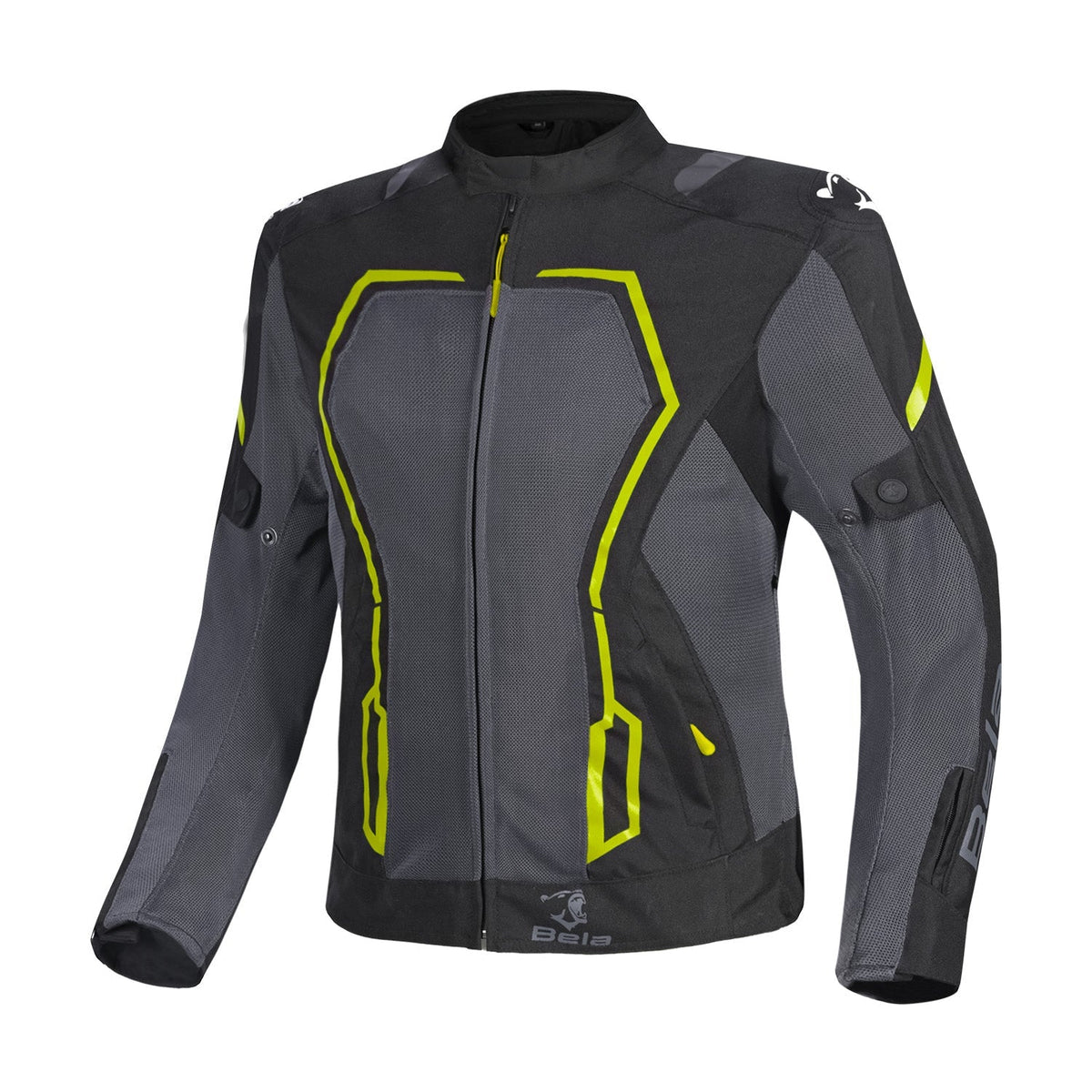 BELA ARTREX AIR 2.0 MOTORCYCLE JACKET BLACK GREY YELLOW FLURO
