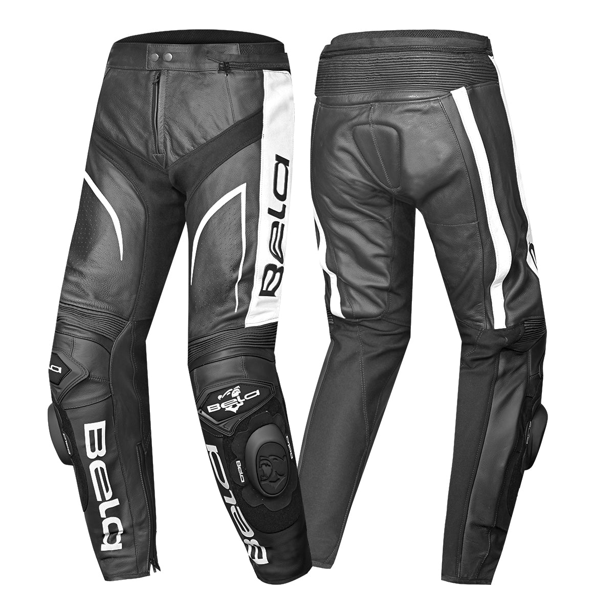 BELA X-Race Motorcycle Leather Pant Black/White/Anthracite